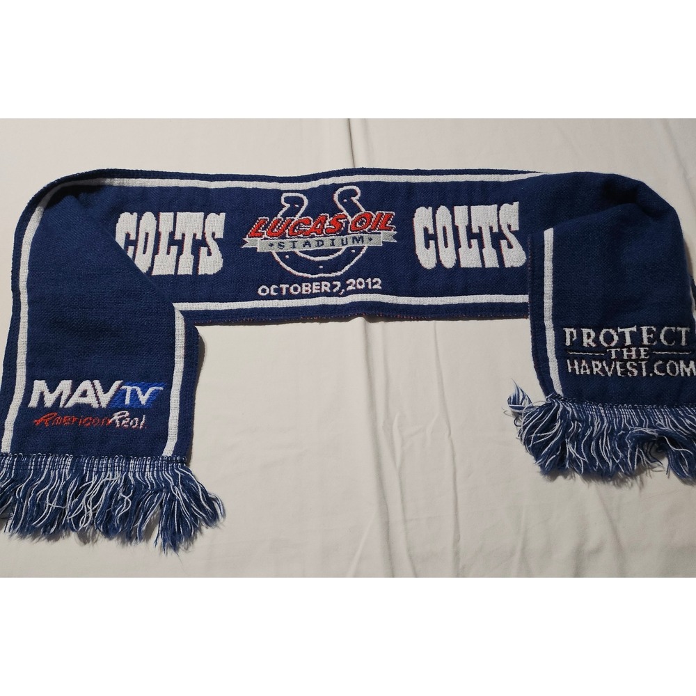 NFL Indianapolis Colts Scarf Unisex OS Lucas Oil Stadium Oct 7 2012 Fan Gear